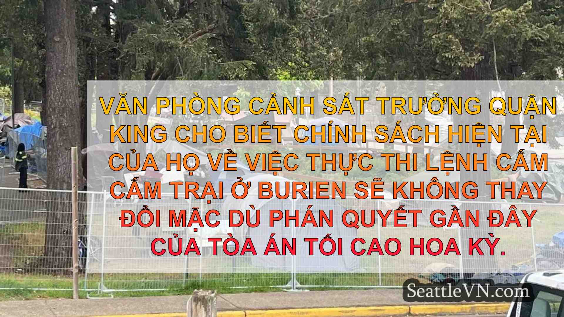 Cảnh sát trưởng Quận King giữ vững vì