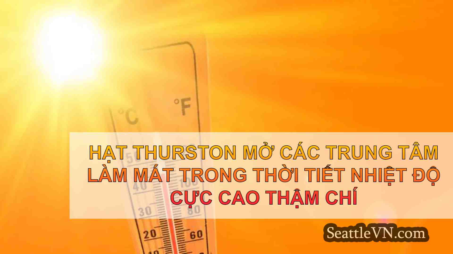 Quận Thurston mở trung tâm làm mát