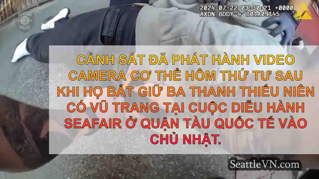 Video cho thấy cảnh sát Seattle bắt giữ