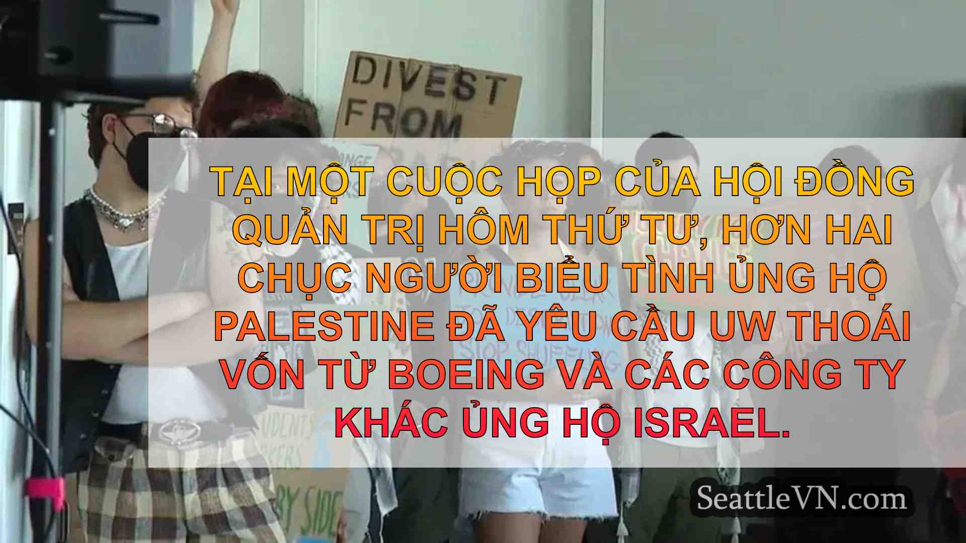 Những người biểu tình ủng hộ Palestine