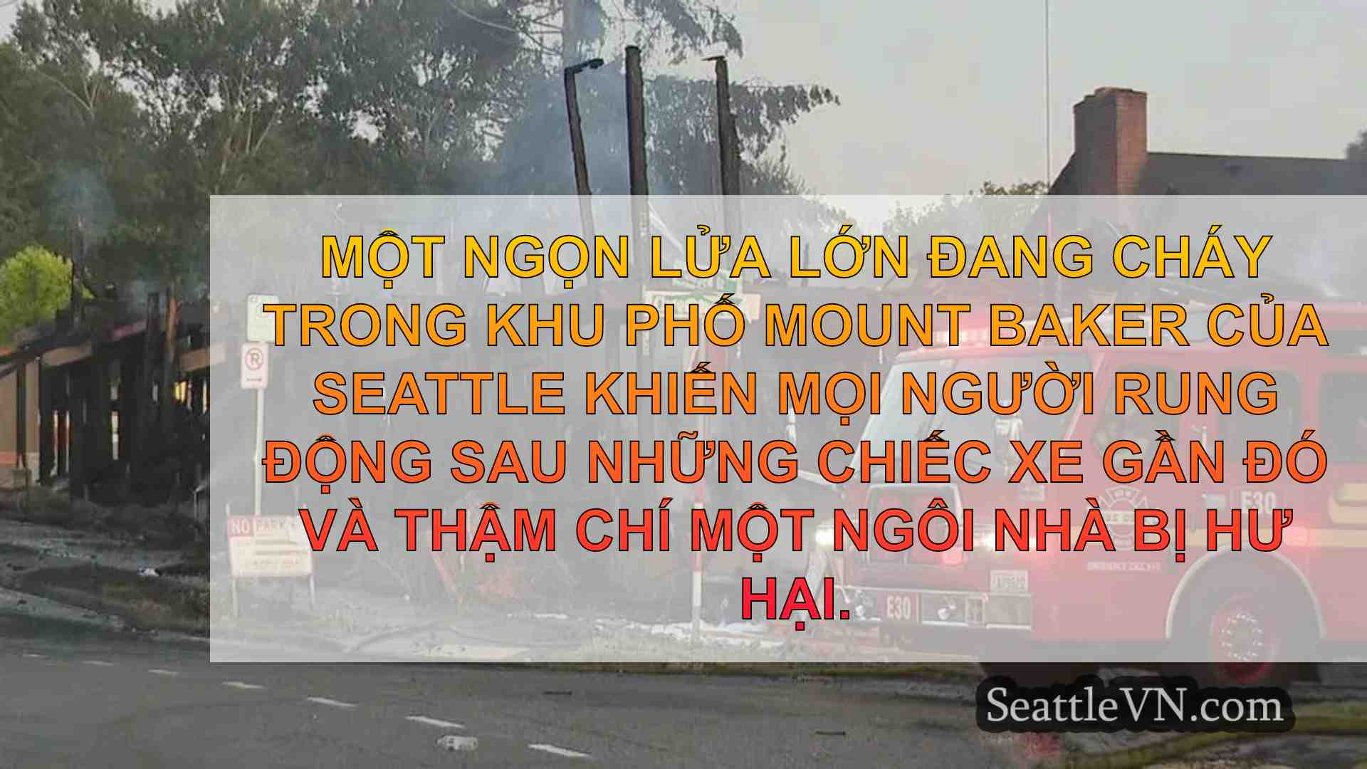 Sáng sớm Seattle Fire Fire Going Site,
