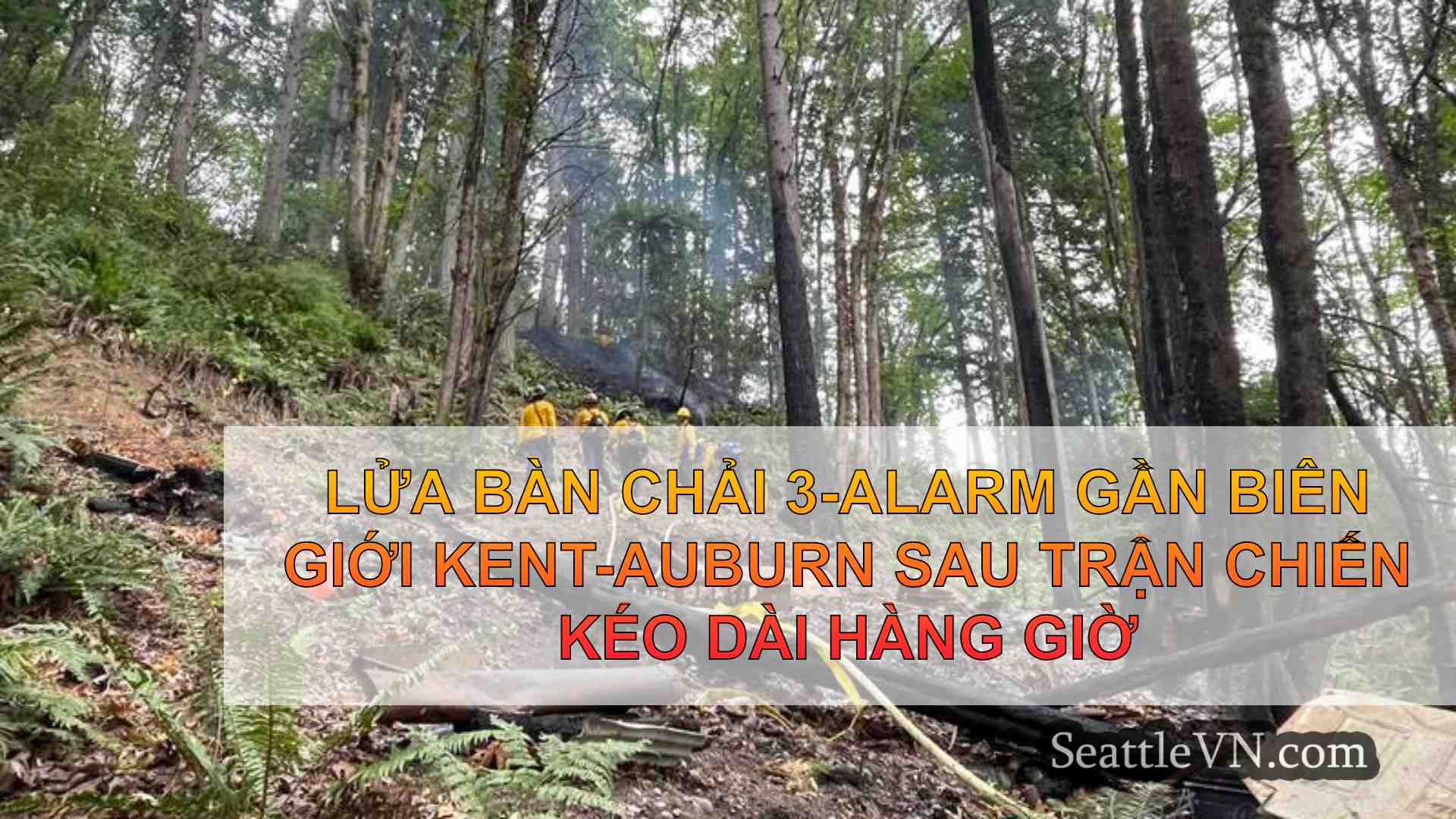 Lửa bàn chải 3-Alarm gần Biên giới