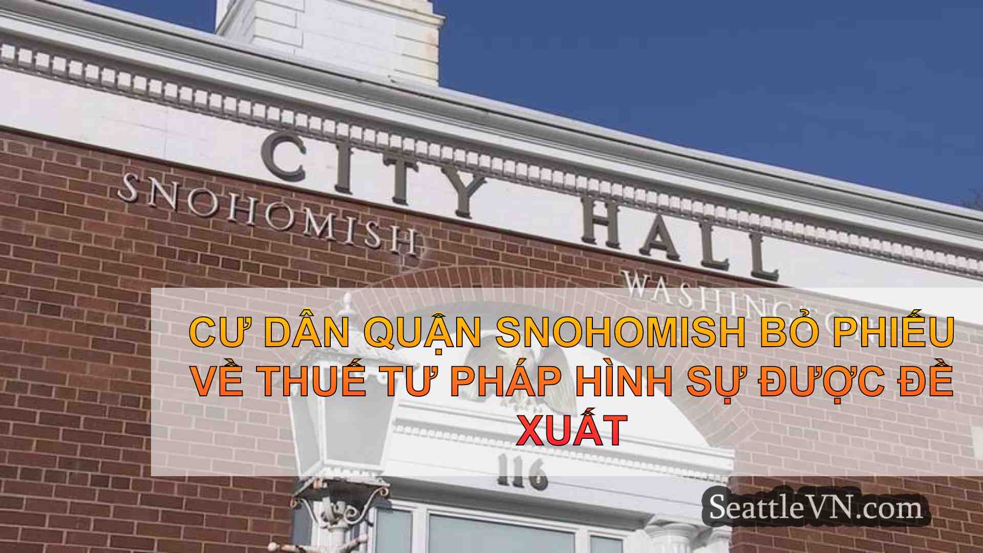 Cư dân quận Snohomish bỏ phiếu về thuế