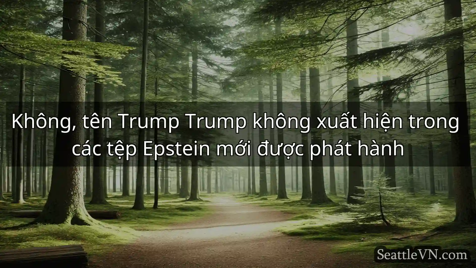 tin tức seattle Không, tên Trump Trump không xuất