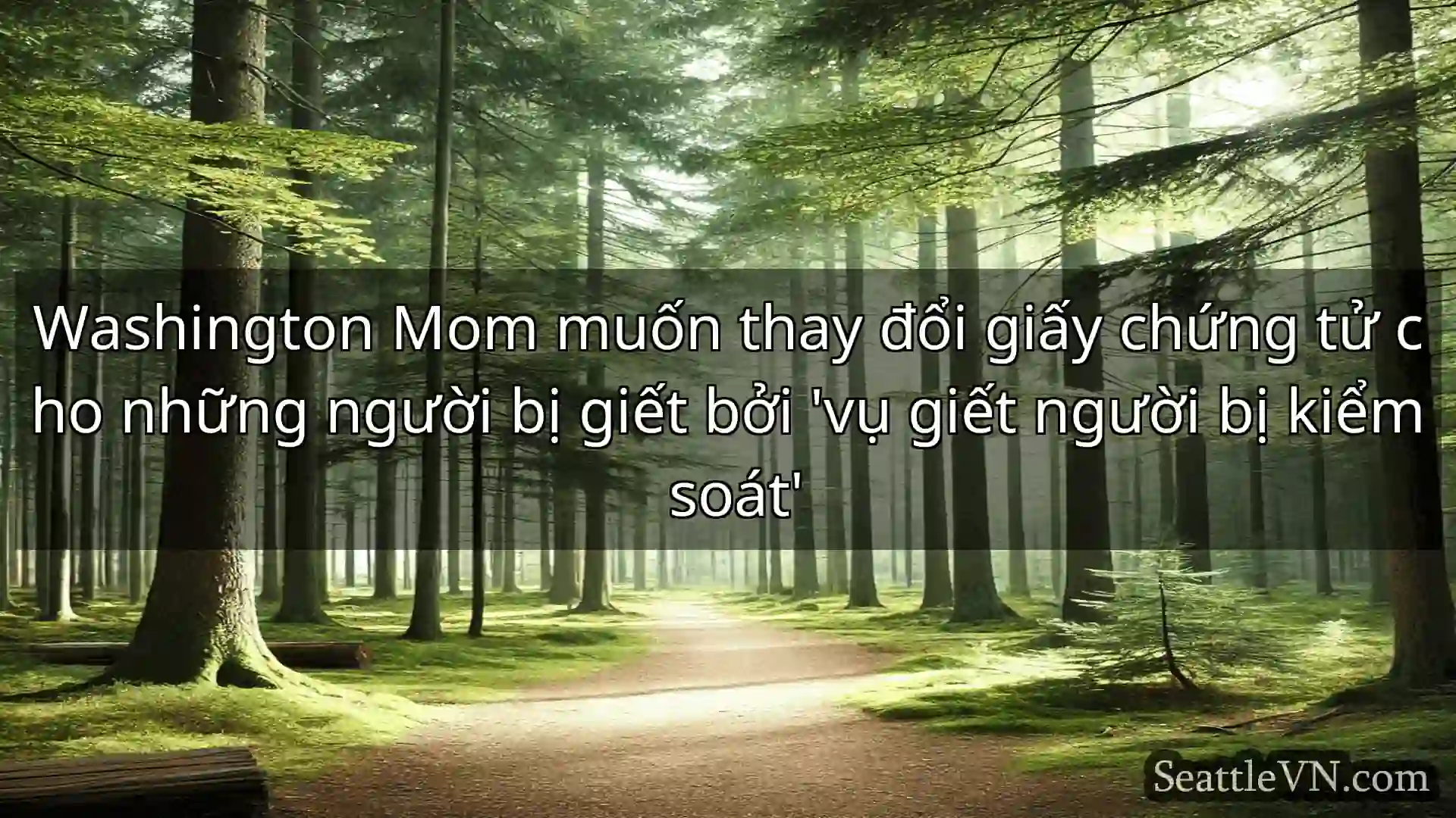 tin tức seattle Washington Mom muốn thay đổi giấy