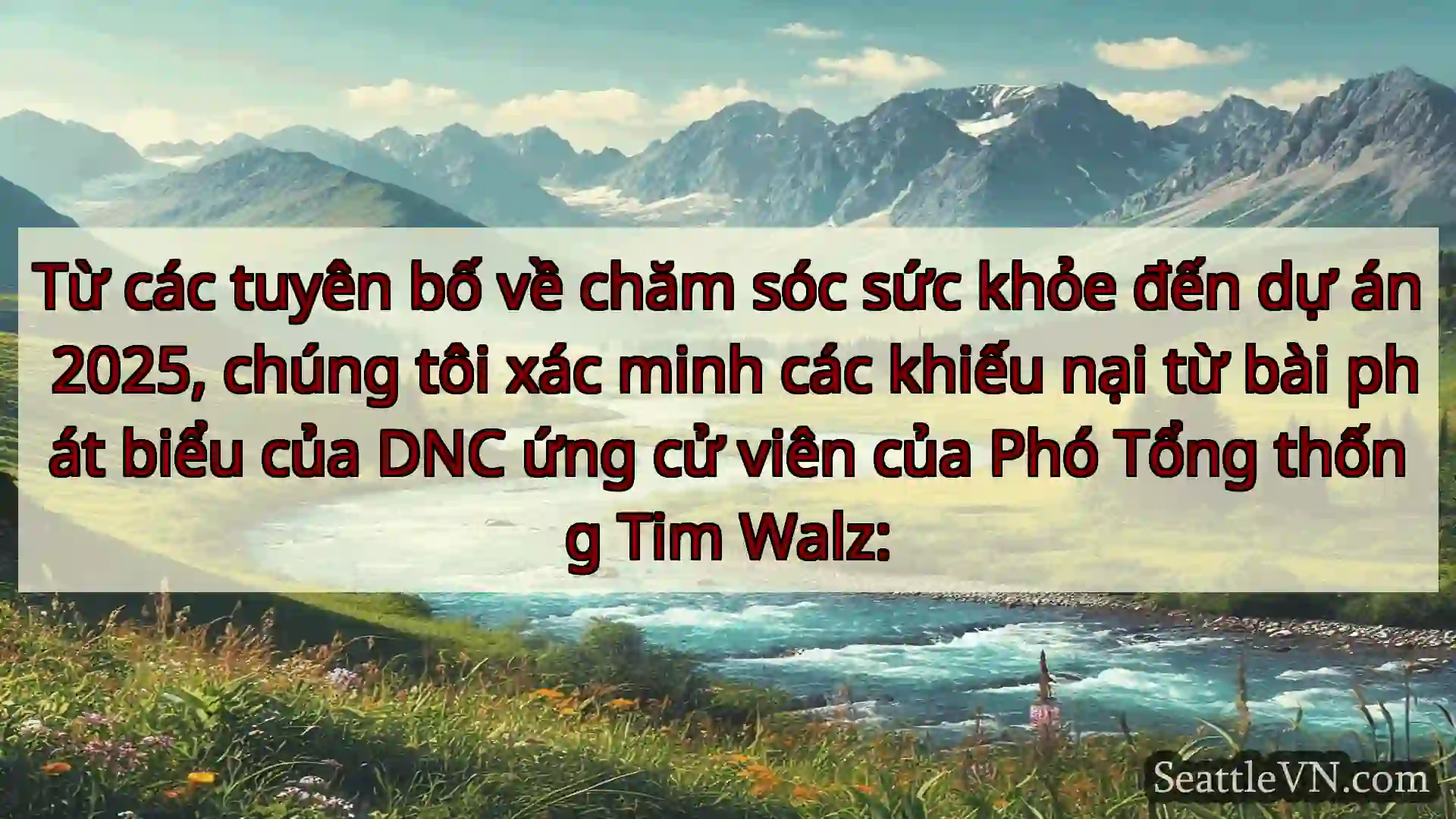 tin tức seattle Từ các tuyên bố về chăm sóc sức