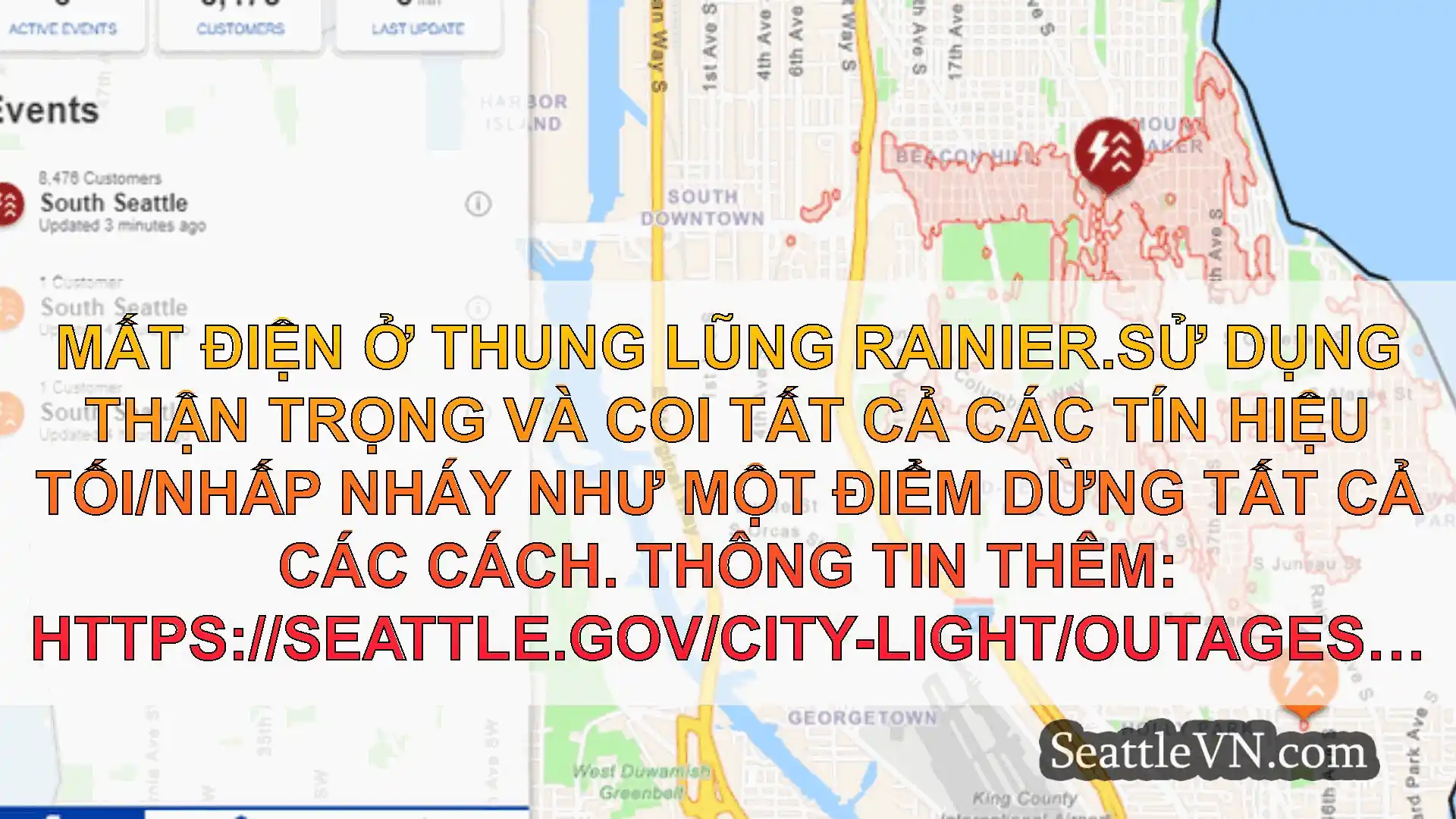 Tin tức Vận tải Seattle Mất điện ở Thung lũng Rainier.Sử