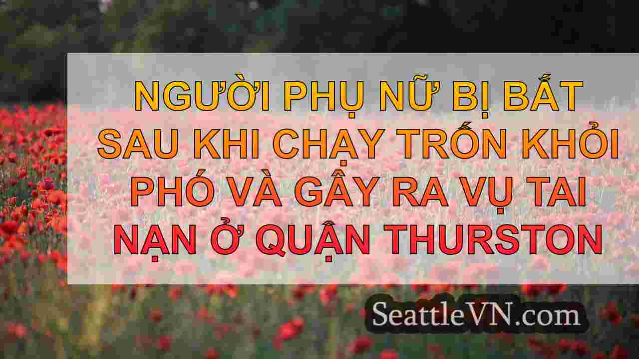 Người phụ nữ bị bắt sau khi chạy trốn