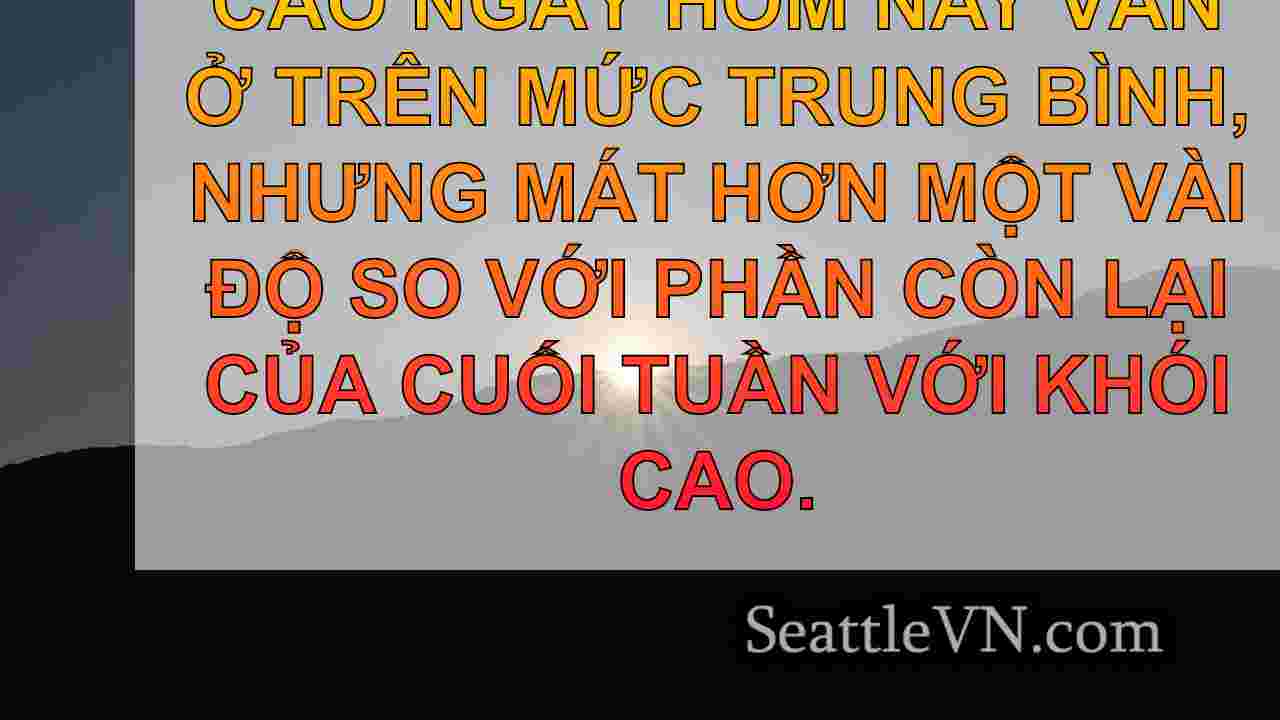 Thời tiết Seattle: Nhiều đám mây và thứ