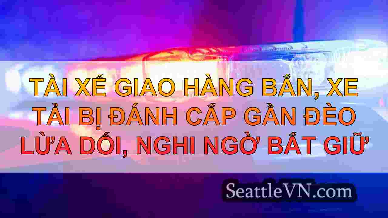 Tài xế giao hàng bị bắn, xe tải bị đánh