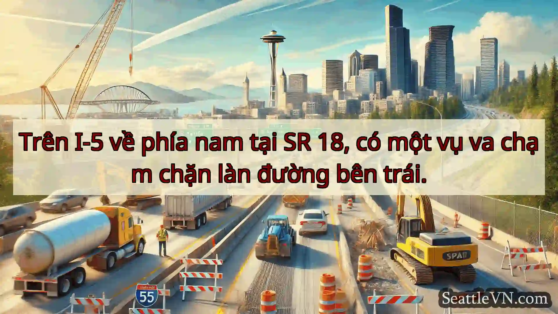 Tin tức Vận tải Seattle Trên I-5 về phía nam tại SR 18, có