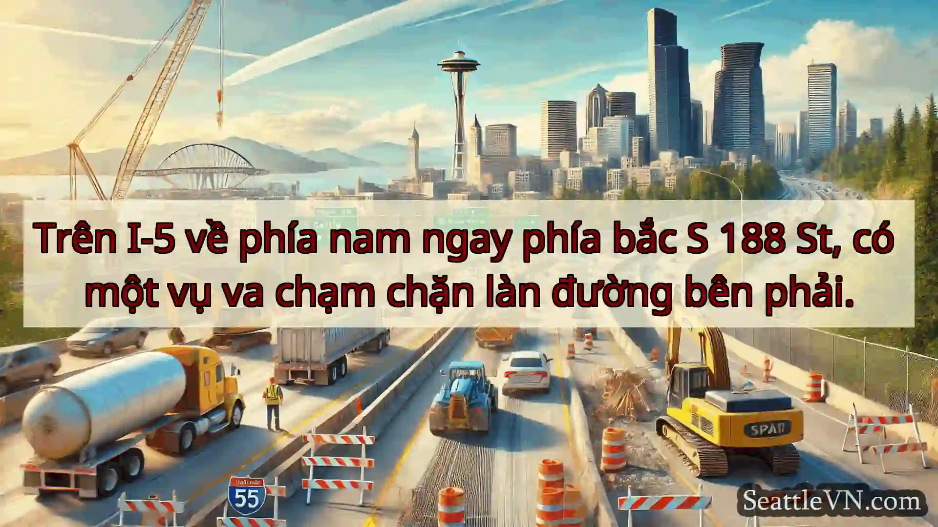 Tin tức Vận tải Seattle Trên I-5 về phía nam ngay phía bắc