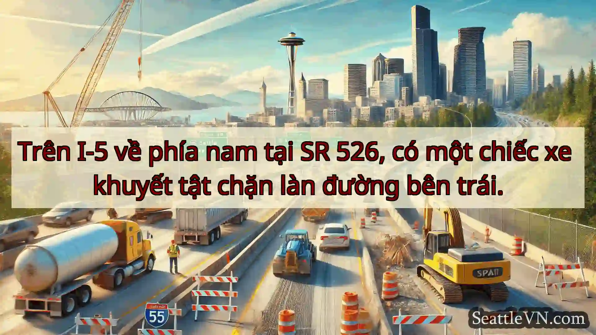 Tin tức Vận tải Seattle Trên I-5 về phía nam tại SR 526,