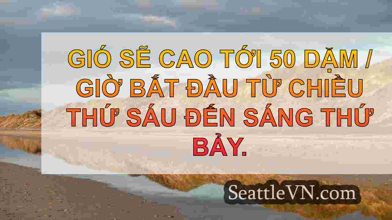 Thời tiết Seattle: Gió gió và mưa lớn