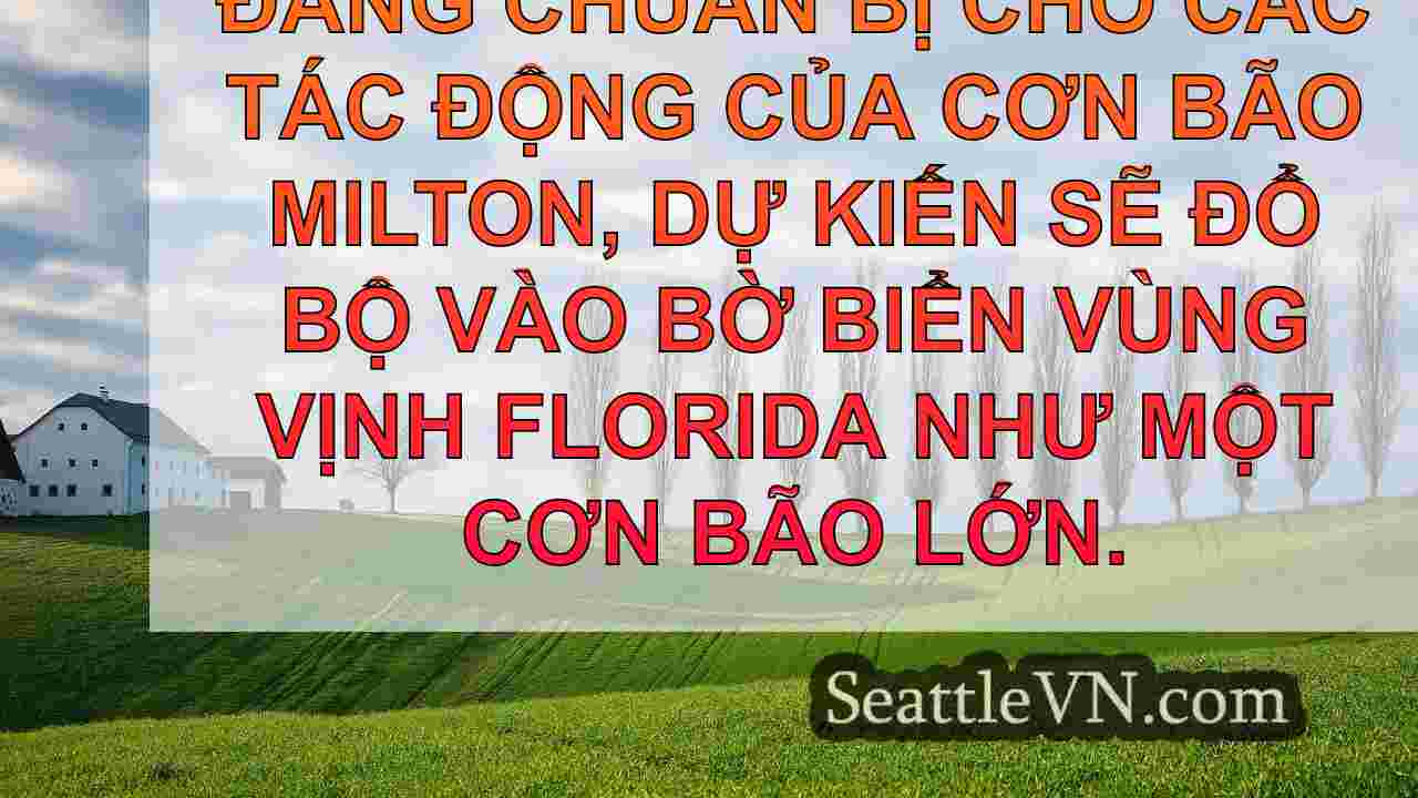 Cập nhật Bão: Milton bị thu hẹp xuống