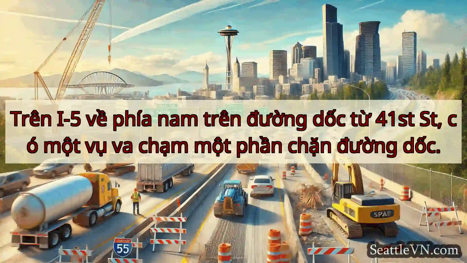 Tin tức Vận tải Seattle Trên I-5 về phía nam trên đường