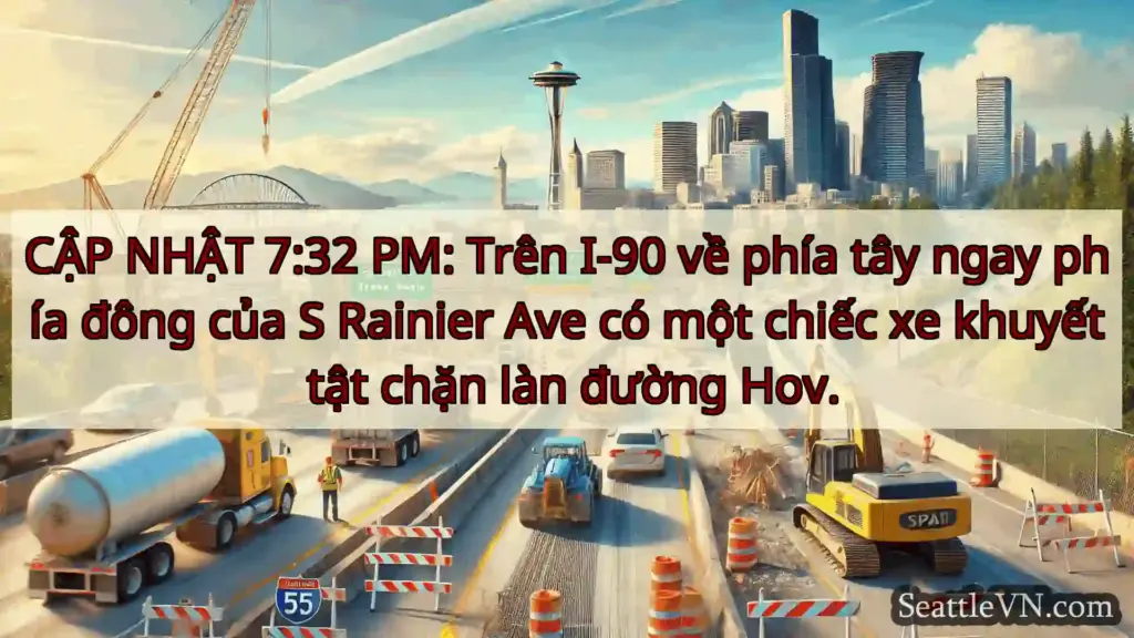 Tin tức Vận tải Seattle CẬP NHẬT 7:32 PM: Trên I-90 về