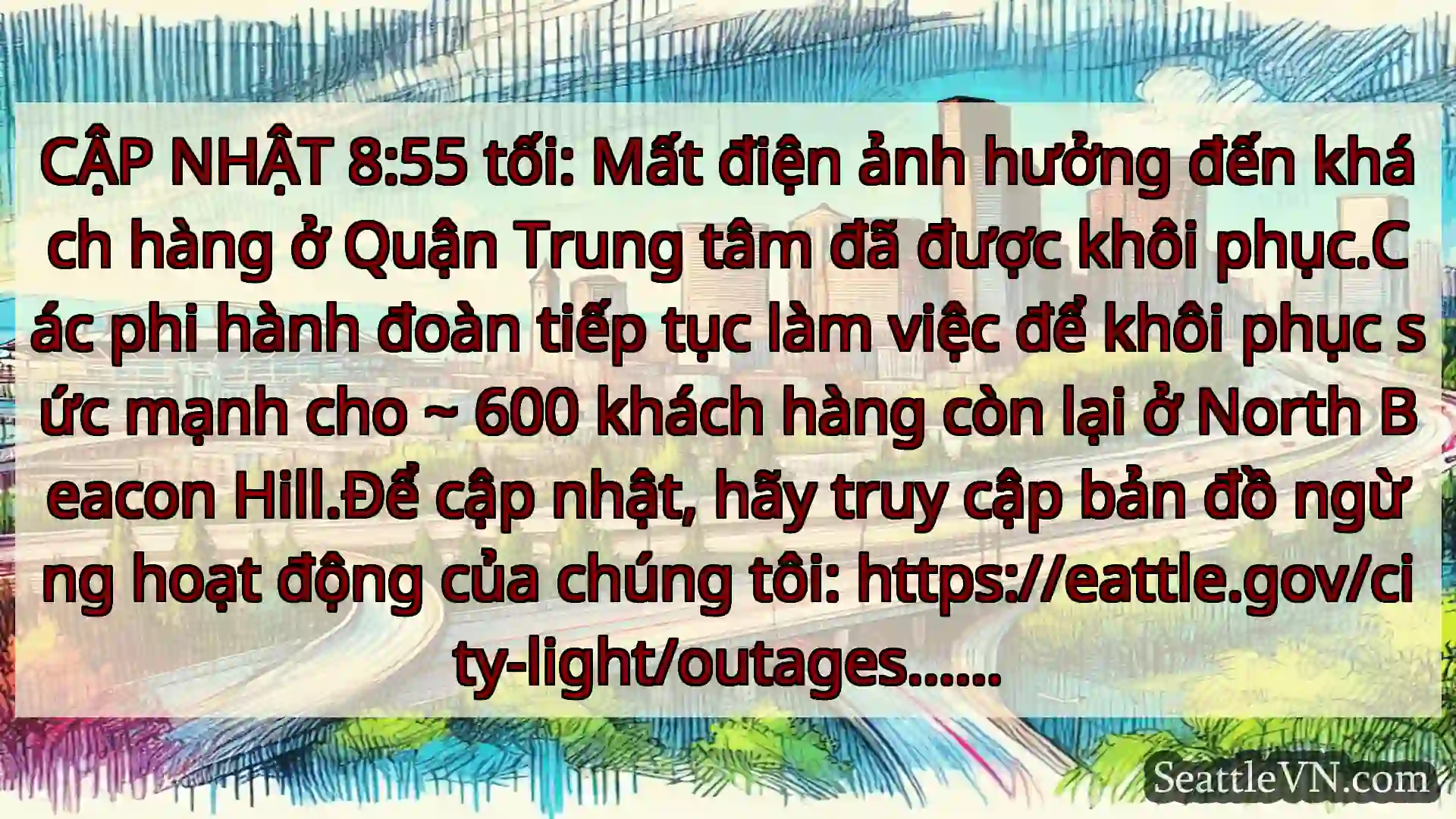 Tin tức Vận tải Seattle CẬP NHẬT 8:55 tối: Mất điện ảnh