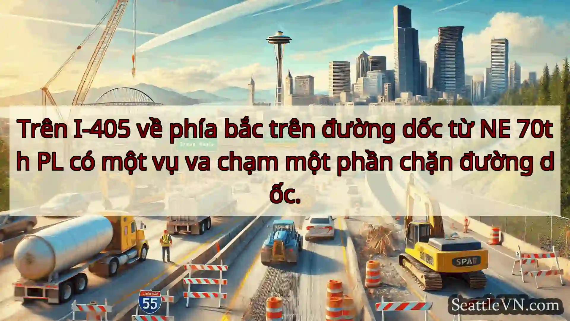 Tin tức Vận tải Seattle Trên I-405 về phía bắc trên đường