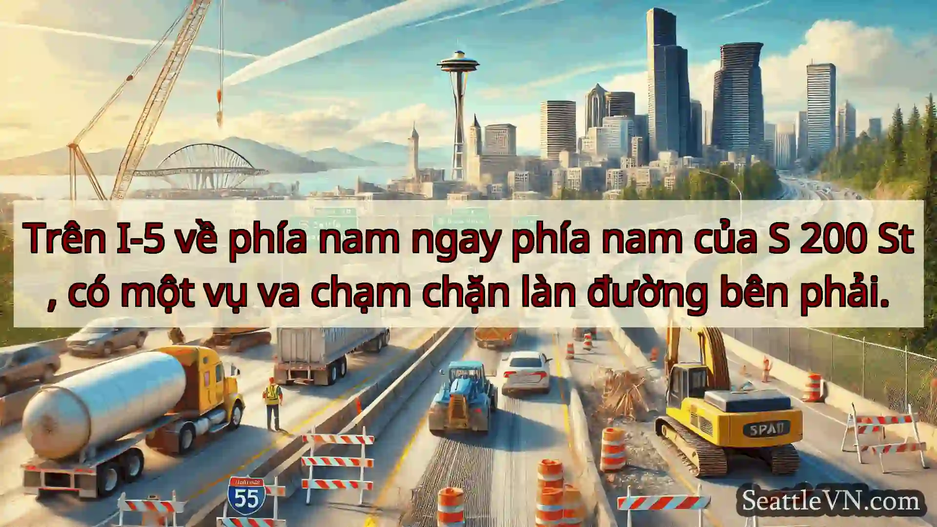 Tin tức Vận tải Seattle Trên I-5 về phía nam ngay phía nam