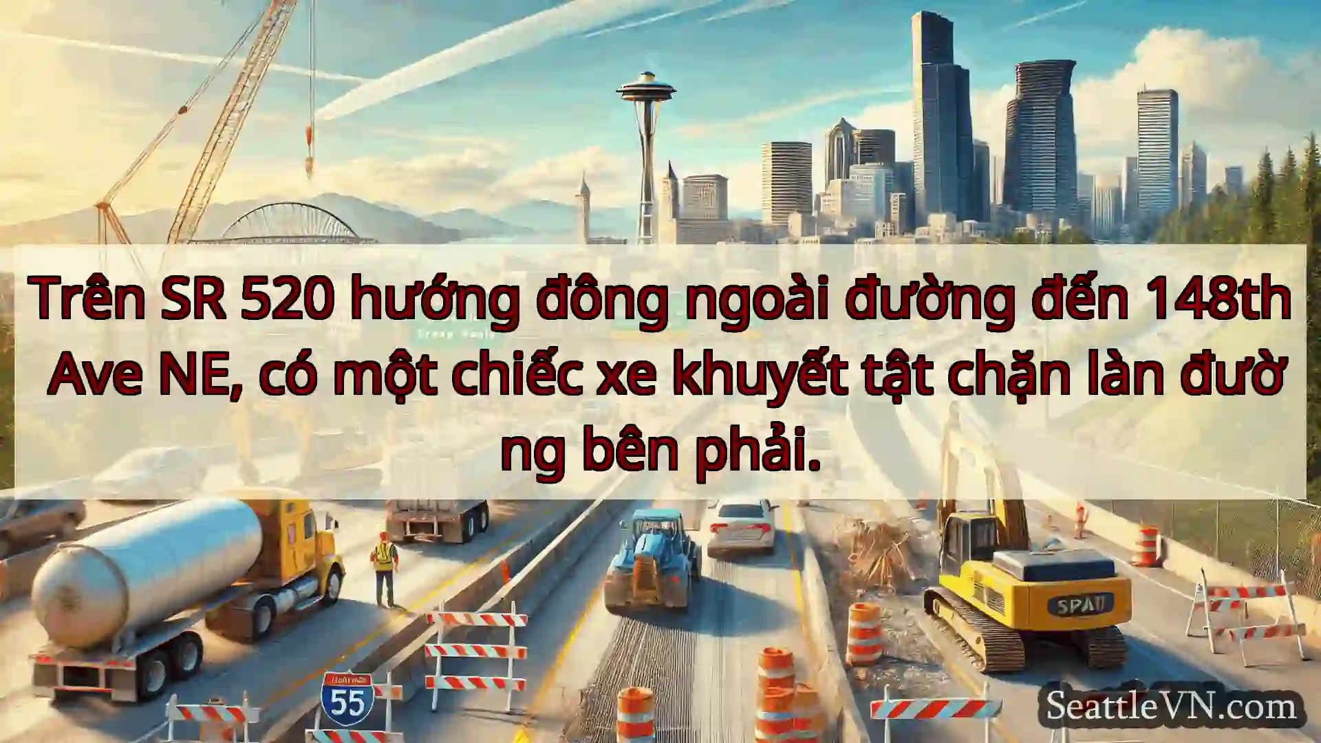 Tin tức Vận tải Seattle Trên SR 520 hướng đông ngoài đường