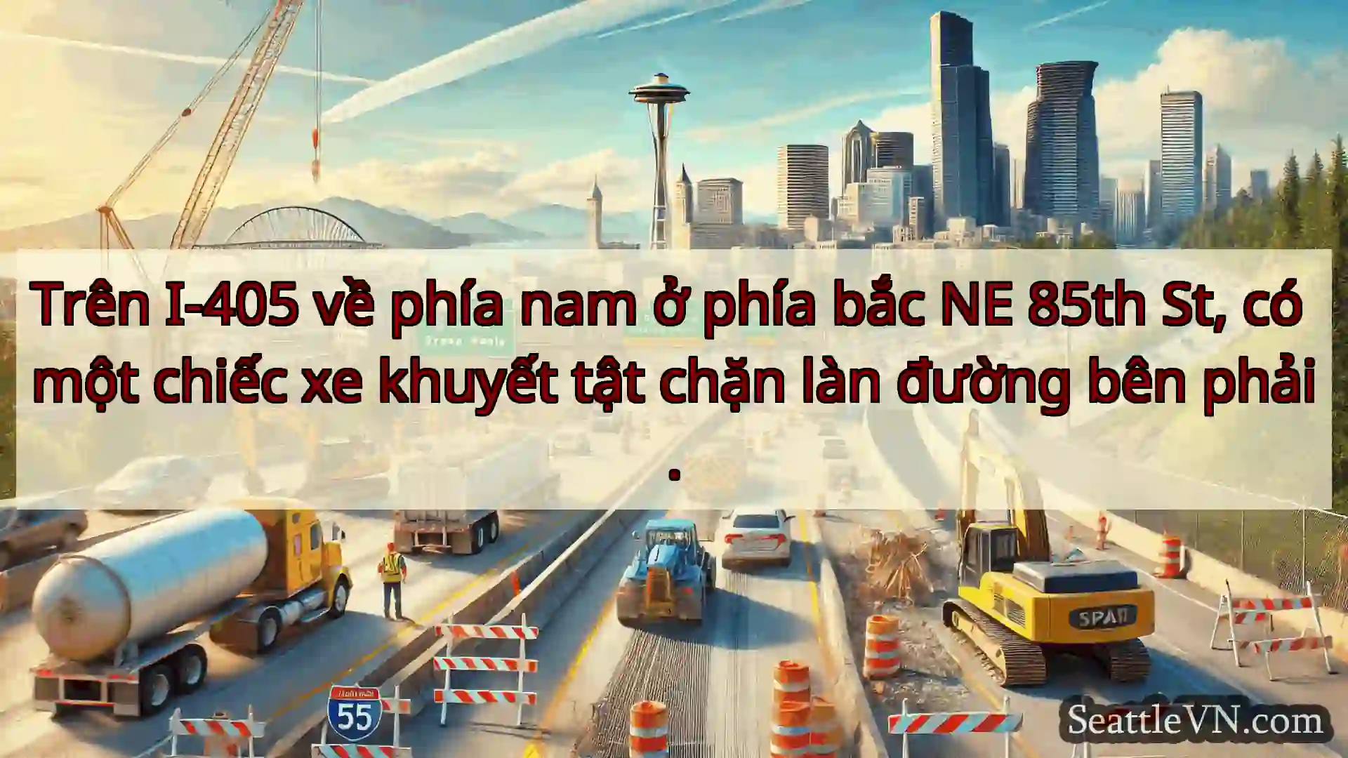 Tin tức Vận tải Seattle Trên I-405 về phía nam ở phía bắc