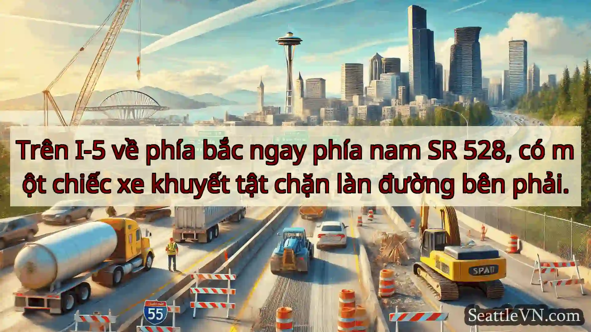 Tin tức Vận tải Seattle Trên I-5 về phía bắc ngay phía nam