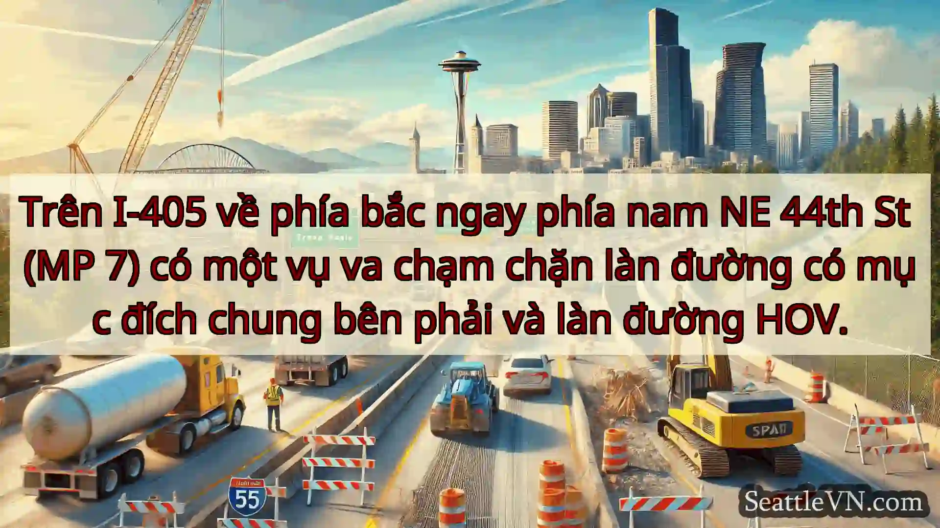 Tin tức Vận tải Seattle Trên I-405 về phía bắc ngay phía