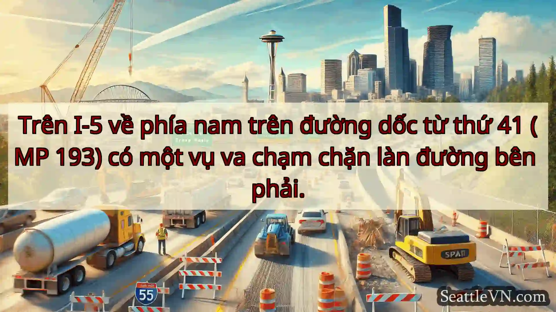 Tin tức Vận tải Seattle Trên I-5 về phía nam trên đường