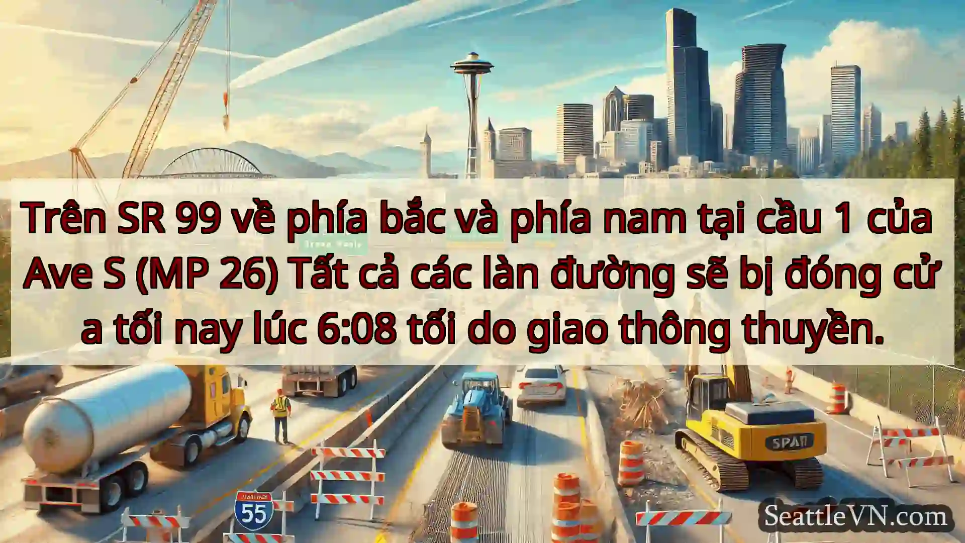 Tin tức Vận tải Seattle Trên SR 99 về phía bắc và phía nam