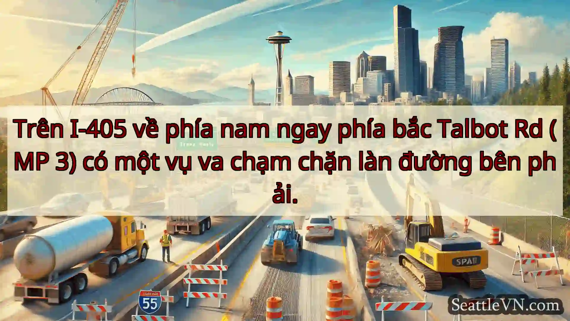 Tin tức Vận tải Seattle Trên I-405 về phía nam ngay phía