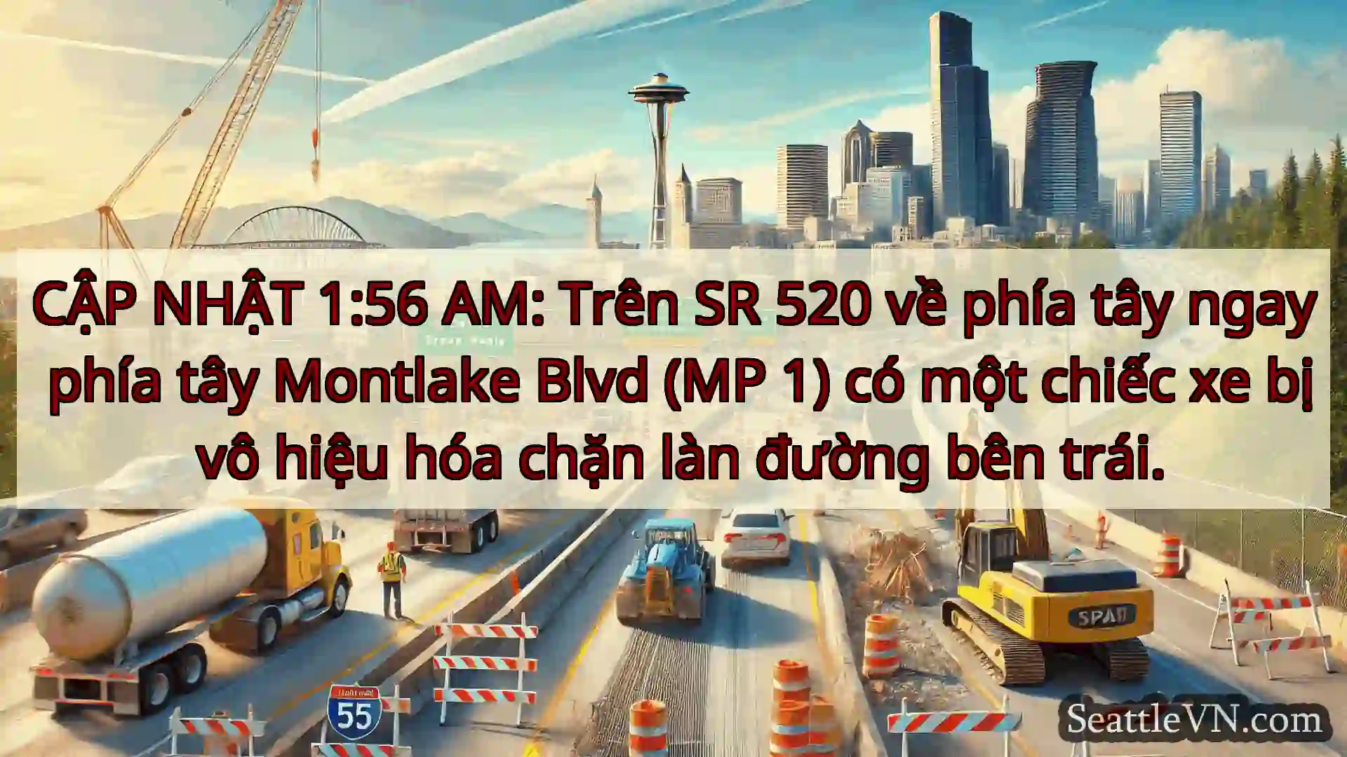 Tin tức Vận tải Seattle CẬP NHẬT 1:56 AM: Trên SR 520 về