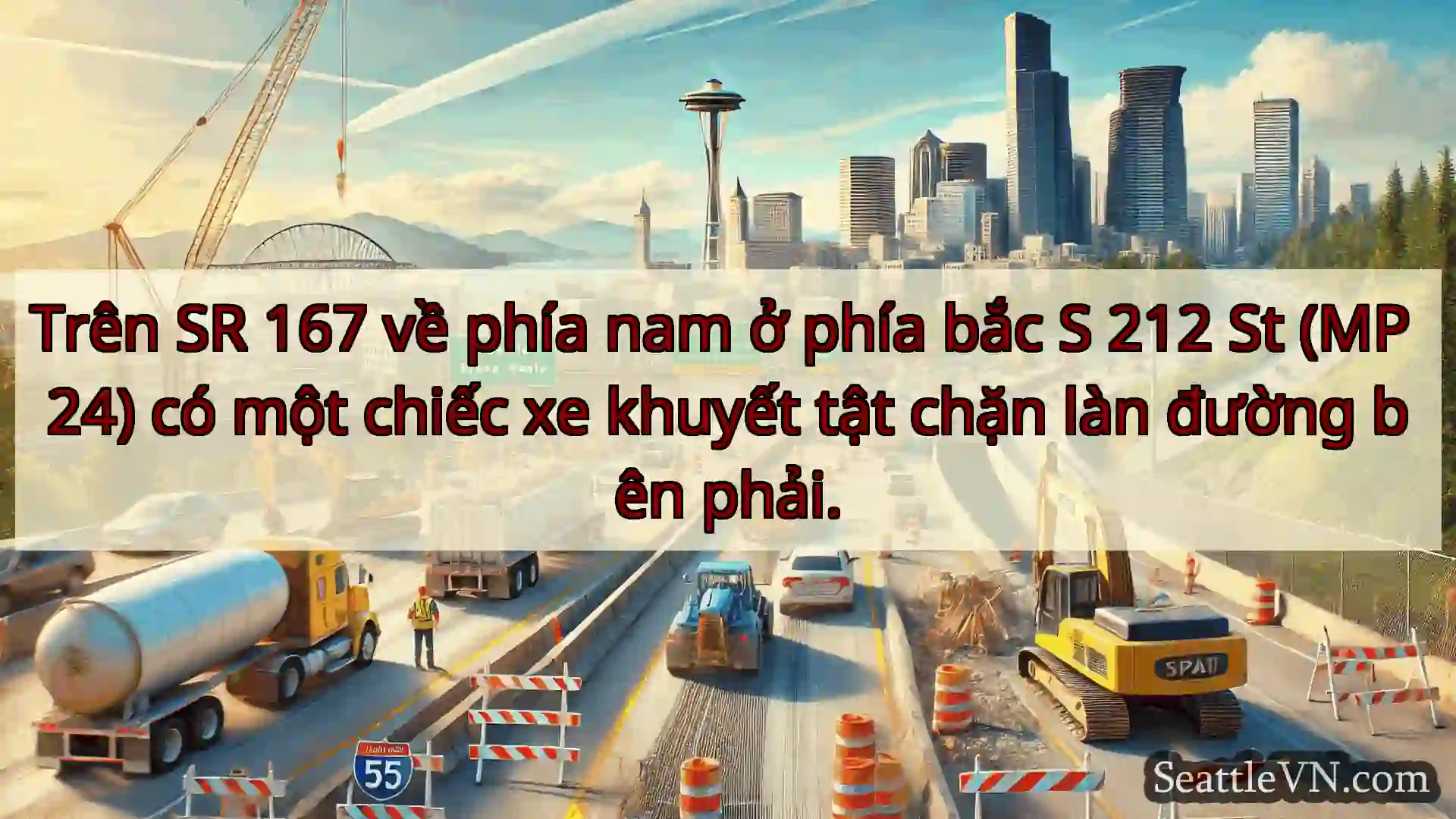 Tin tức Vận tải Seattle Trên SR 167 về phía nam ở phía bắc
