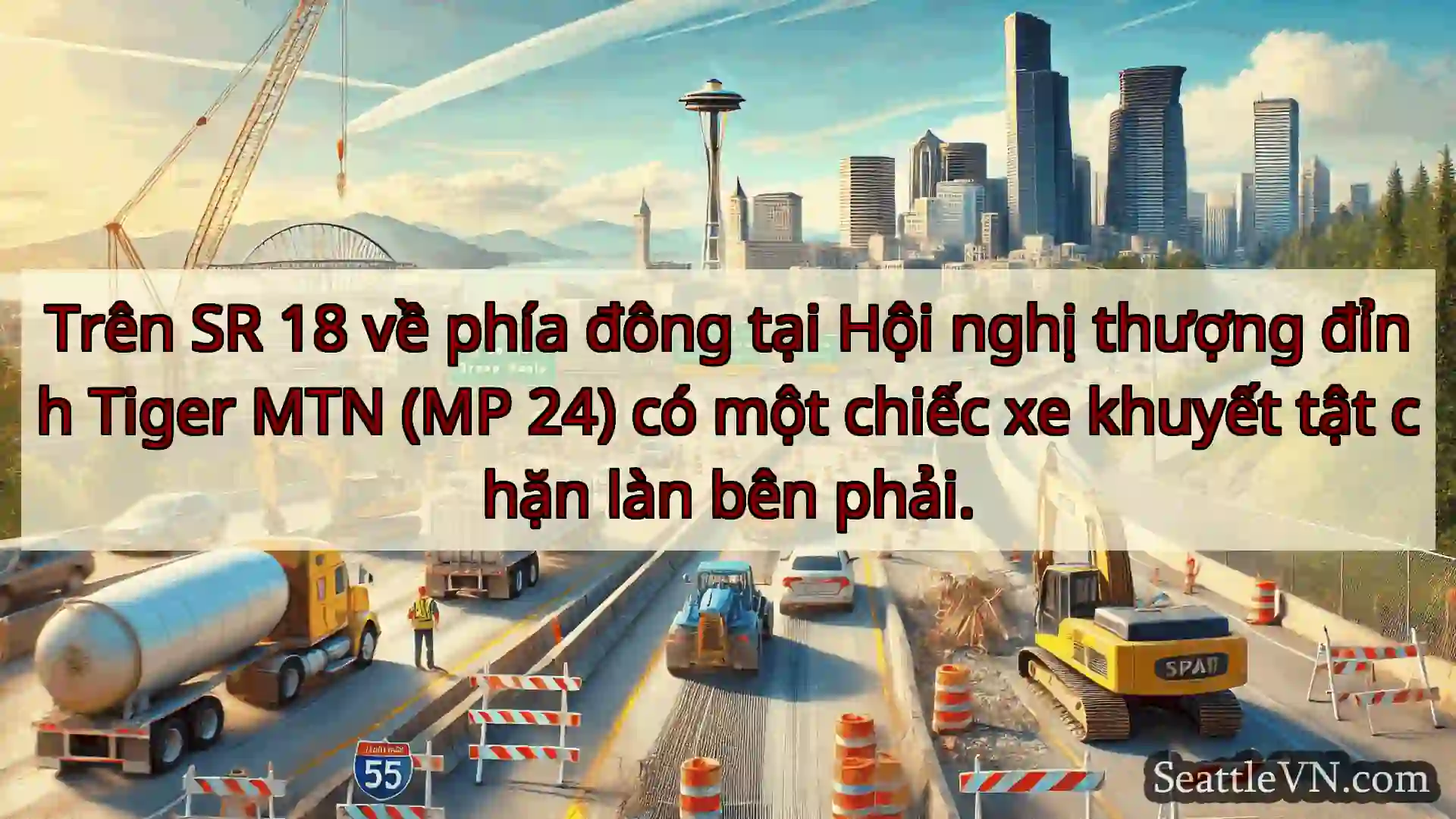 Tin tức Vận tải Seattle Trên SR 18 về phía đông tại Hội