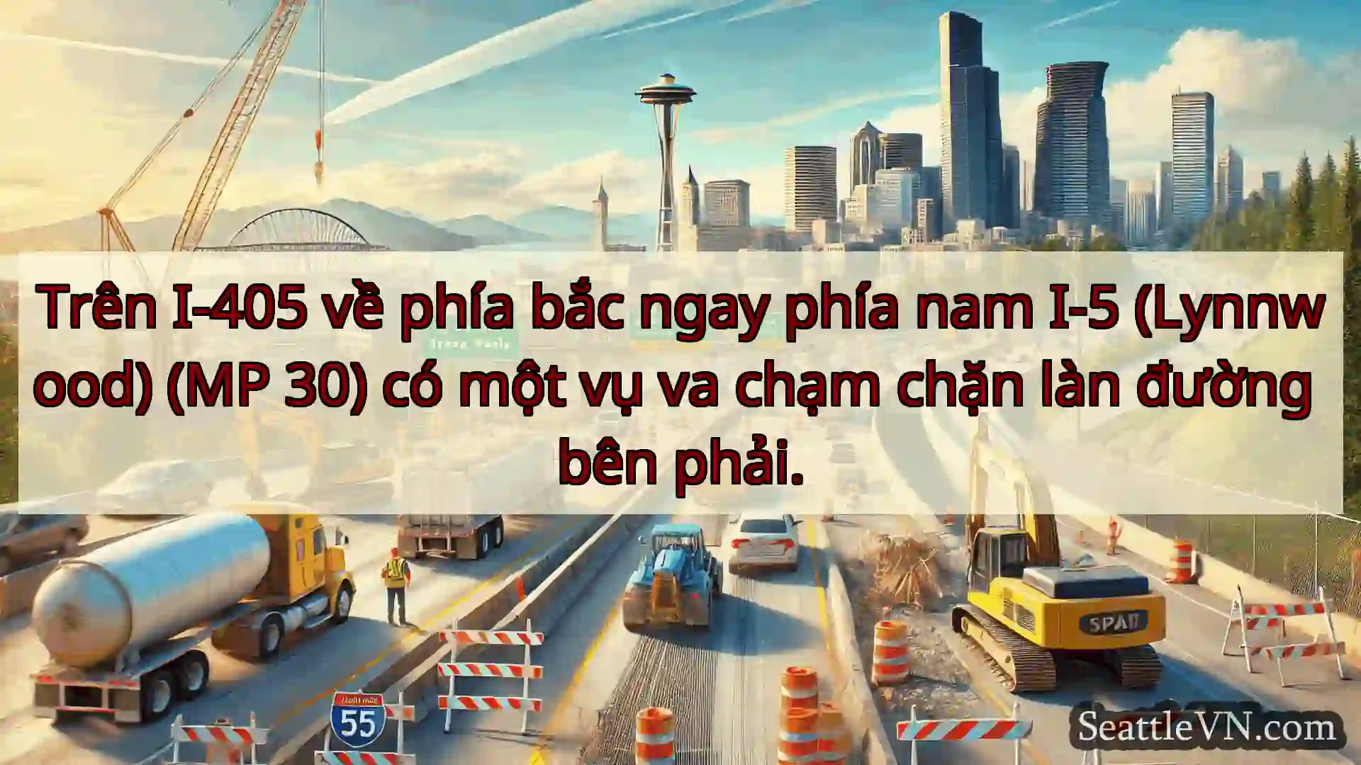 Tin tức Vận tải Seattle Trên I-405 về phía bắc ngay phía