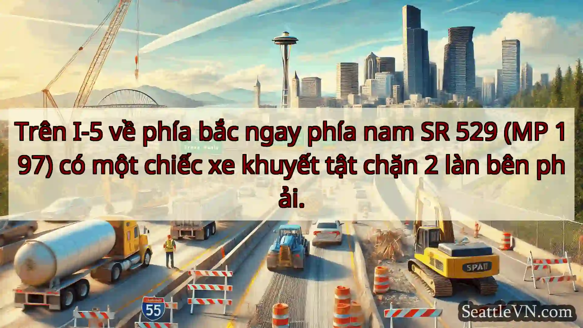 Tin tức Vận tải Seattle Trên I-5 về phía bắc ngay phía nam