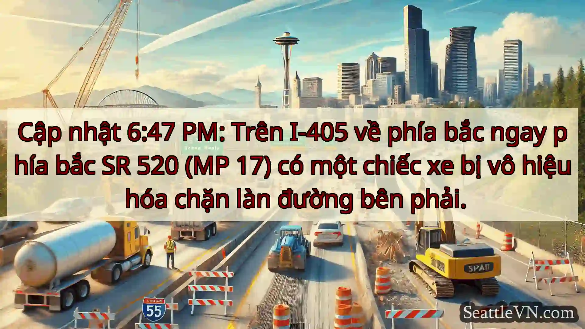 Tin tức Vận tải Seattle Cập nhật 6:47 PM: Trên I-405 về