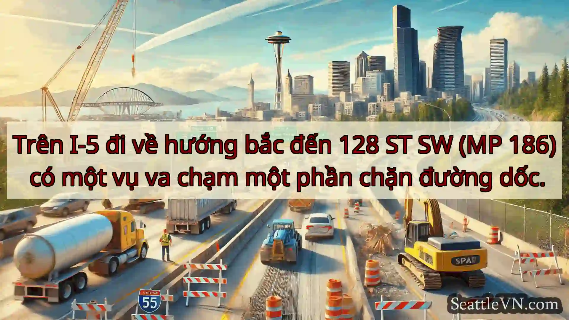 Tin tức Vận tải Seattle Trên I-5 đi về hướng bắc đến 128