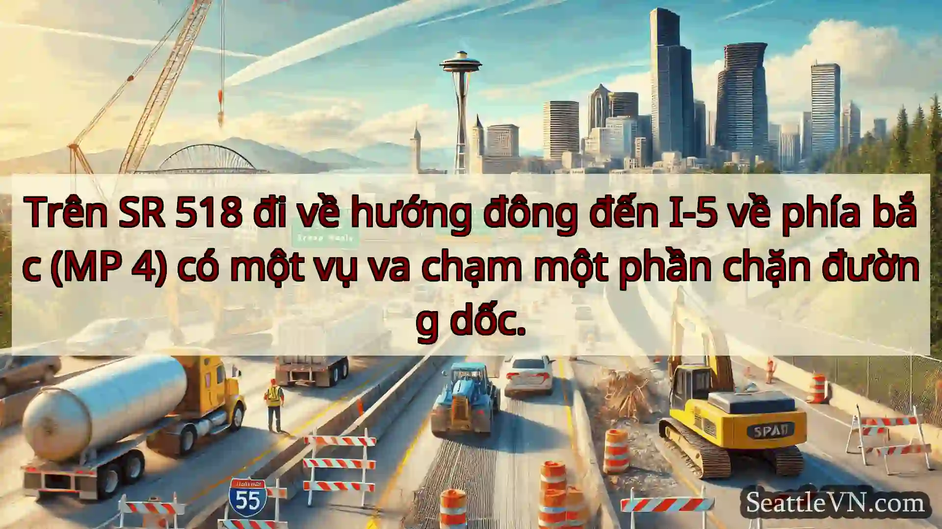 Tin tức Vận tải Seattle Trên SR 518 đi về hướng đông đến