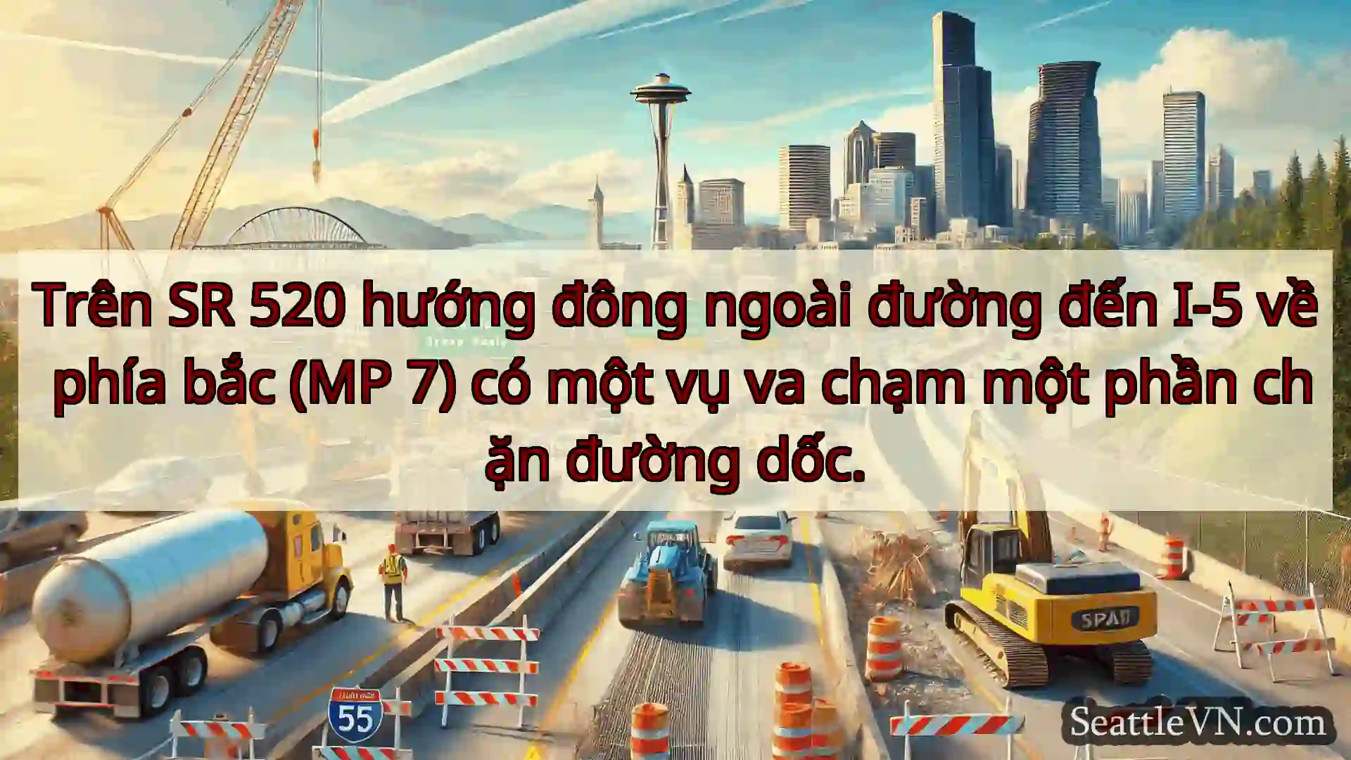 Tin tức Vận tải Seattle Trên SR 520 hướng đông ngoài đường