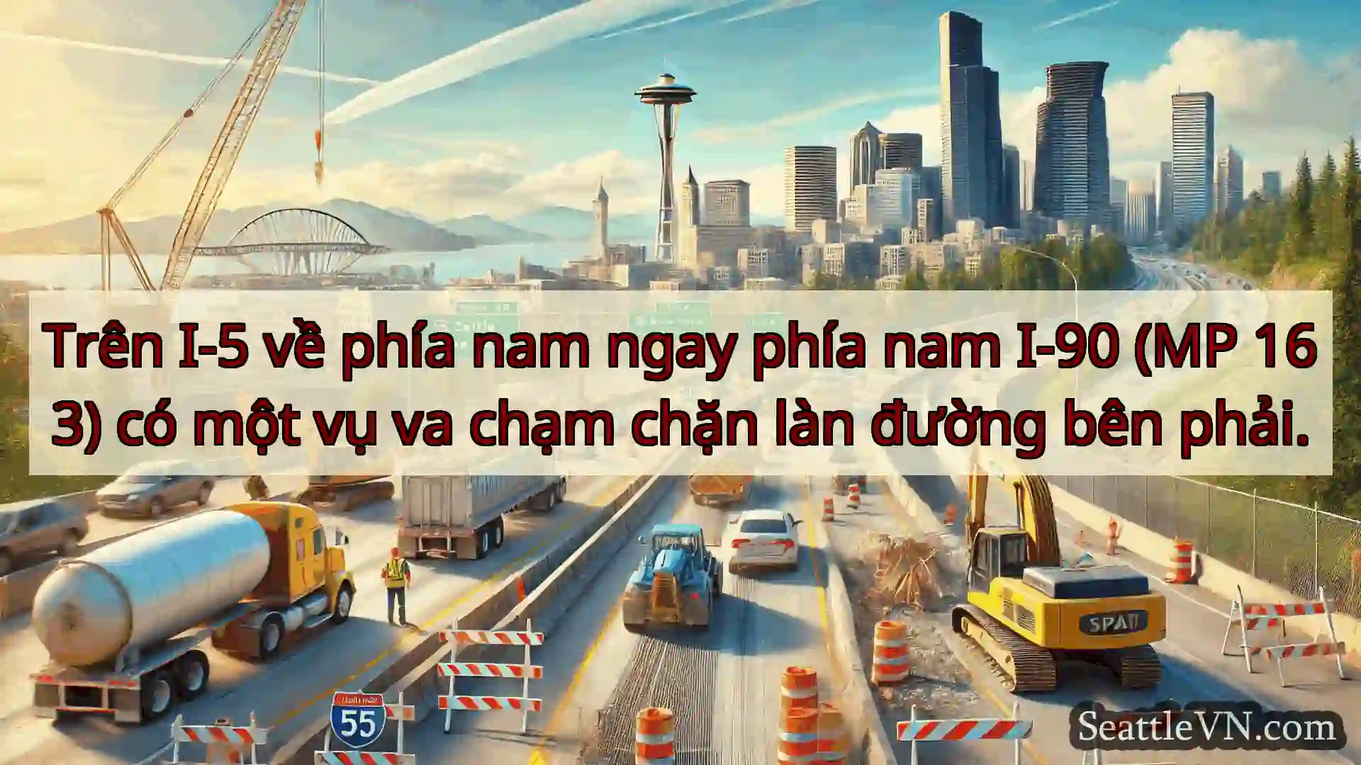 Tin tức Vận tải Seattle Trên I-5 về phía nam ngay phía nam