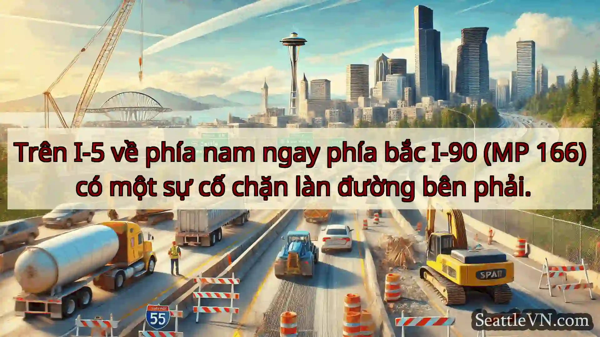 Tin tức Vận tải Seattle Trên I-5 về phía nam ngay phía bắc
