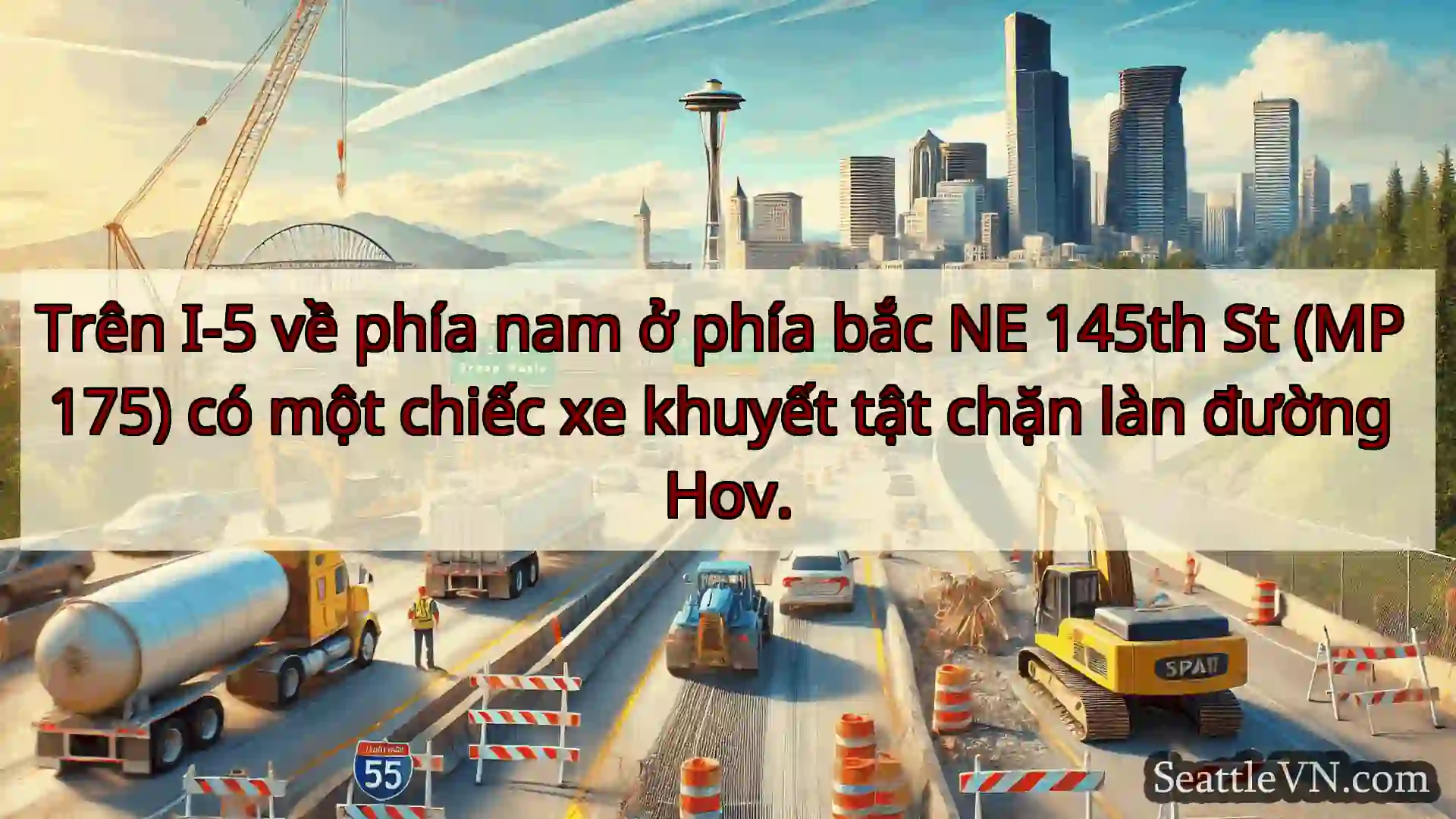 Tin tức Vận tải Seattle Trên I-5 về phía nam ở phía bắc NE