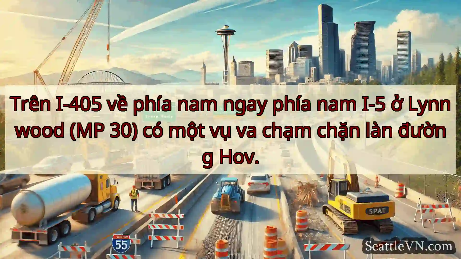 Tin tức Vận tải Seattle Trên I-405 về phía nam ngay phía