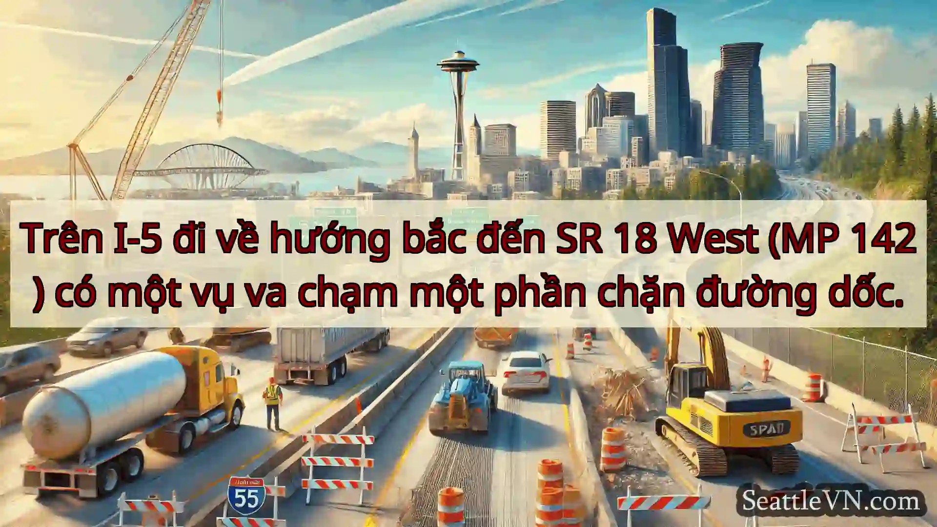 Tin tức Vận tải Seattle Trên I-5 đi về hướng bắc đến SR 18