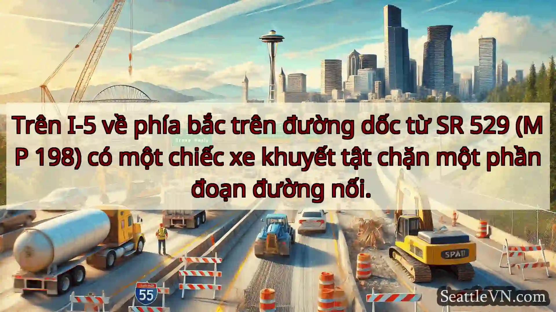 Tin tức Vận tải Seattle Trên I-5 về phía bắc trên đường