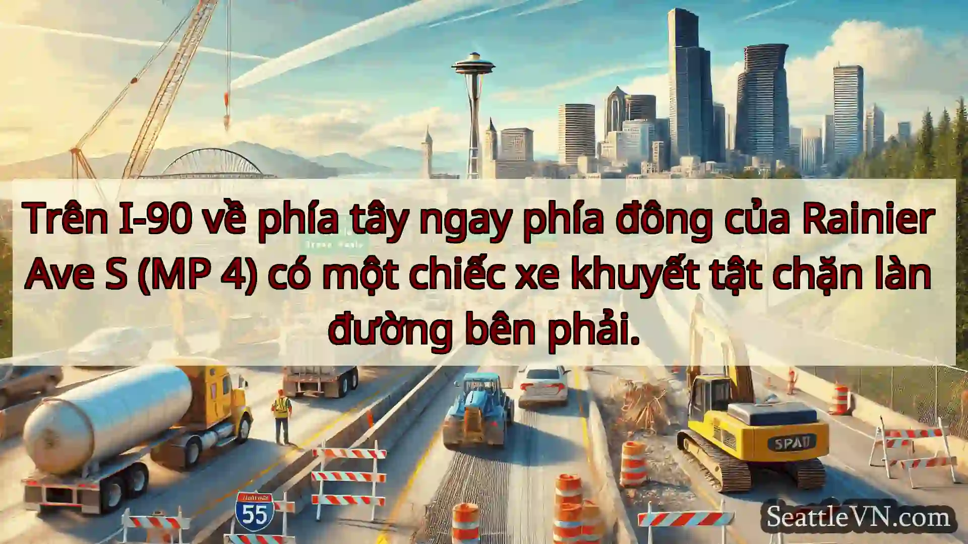 Tin tức Vận tải Seattle Trên I-90 về phía tây ngay phía