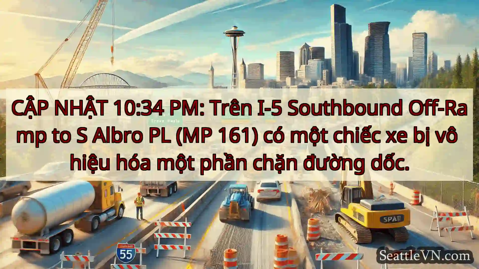 Tin tức Vận tải Seattle CẬP NHẬT 10:34 PM: Trên I-5
