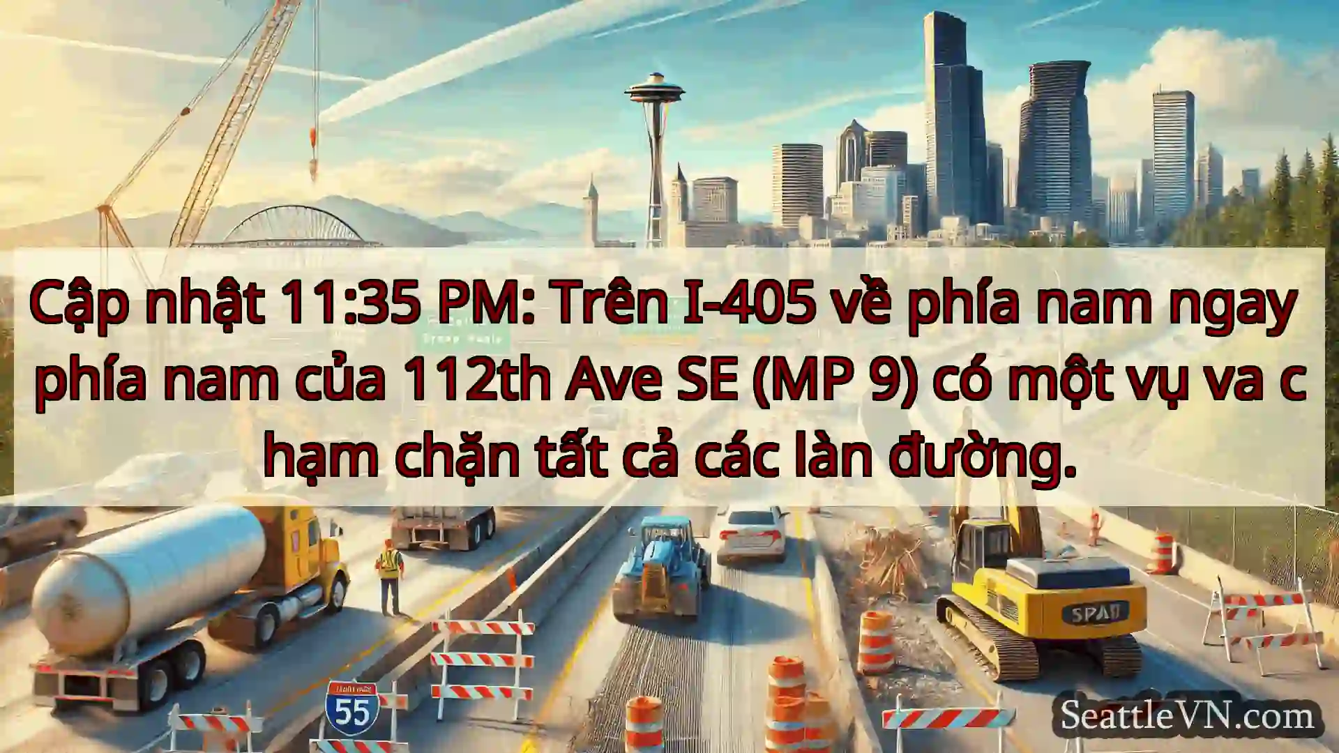 Tin tức Vận tải Seattle Cập nhật 11:35 PM: Trên I-405 về