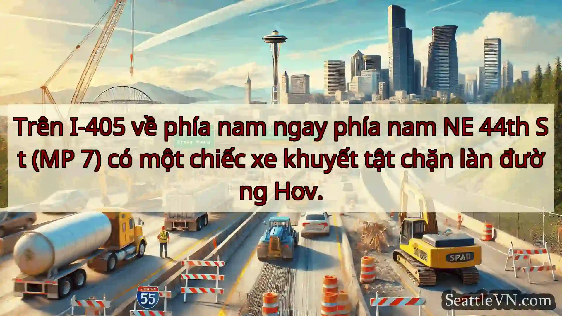 Tin tức Vận tải Seattle Trên I-405 về phía nam ngay phía